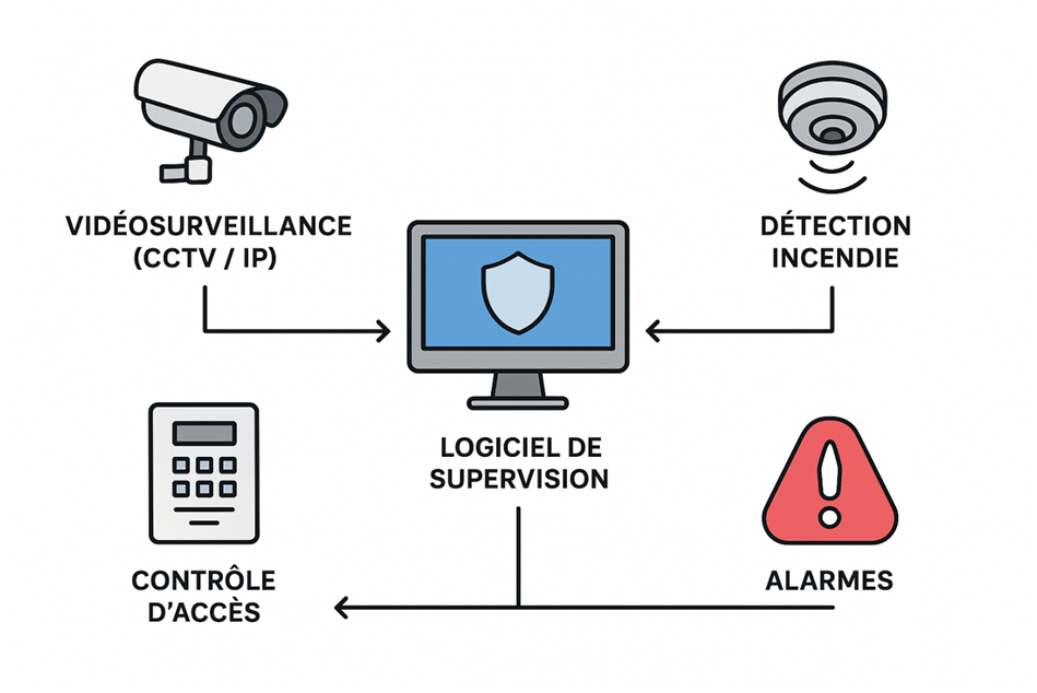 l’intégration de systèmes de sécurité électronique